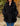 Midnight Suede Fur Trim Coat
